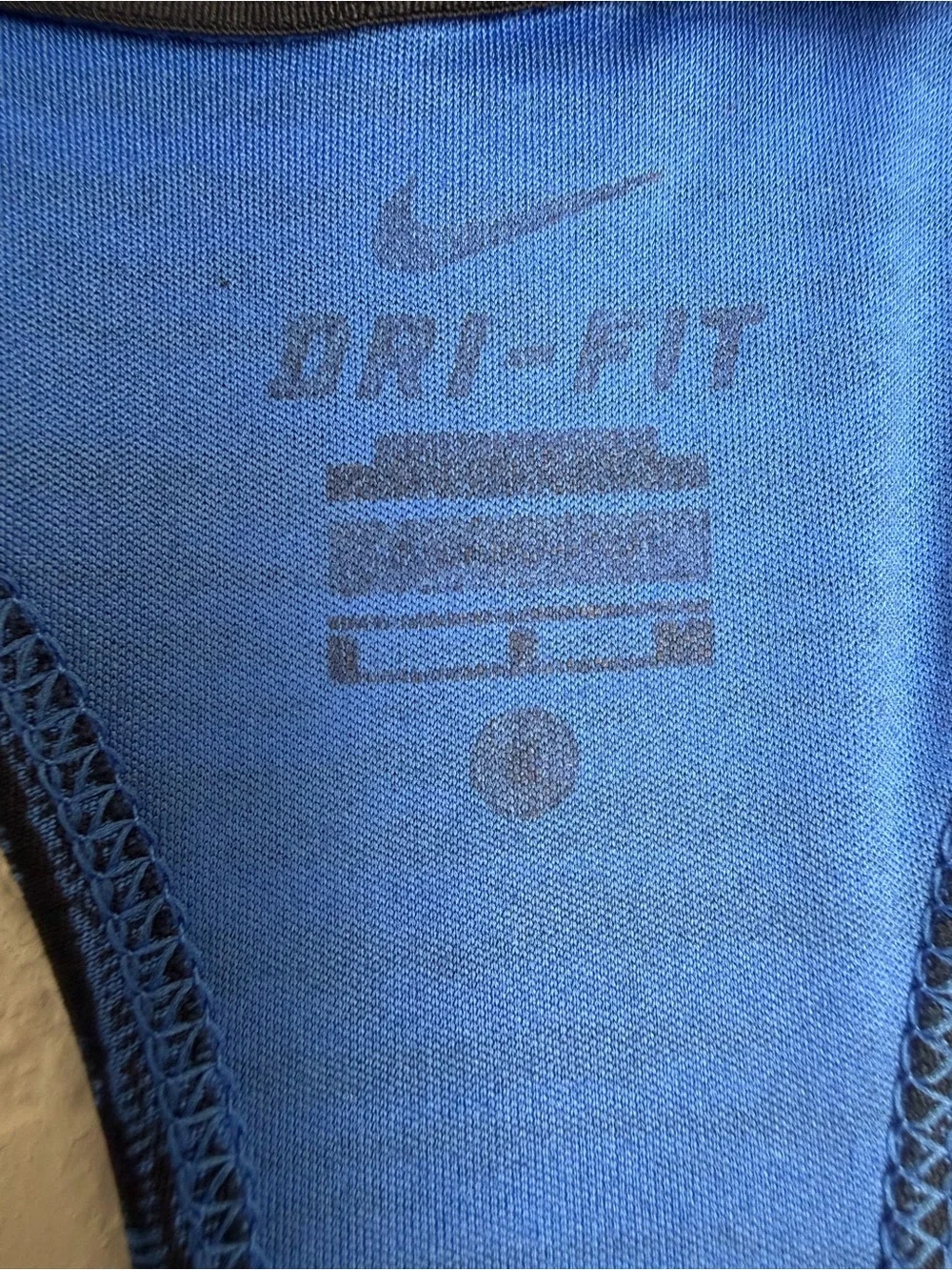 Nike Black and Blue Space-Dye Racerback Tank
